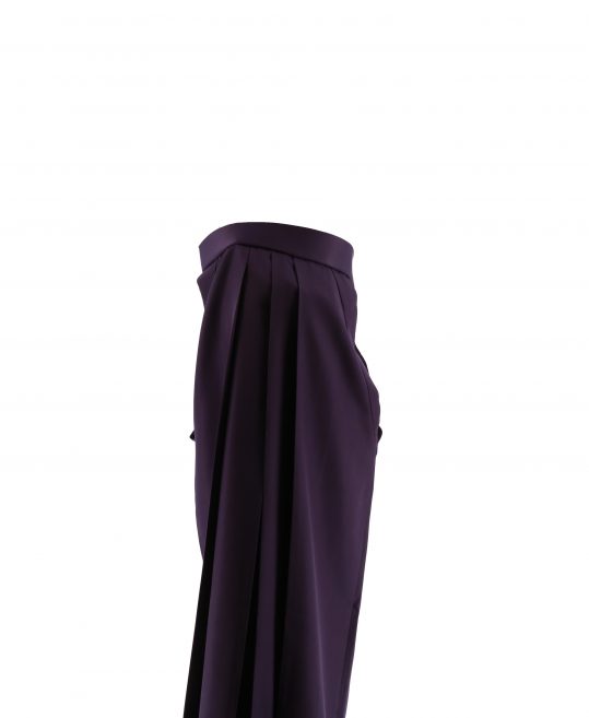 卒業式袴単品レンタル[刺繍]紫に花の刺繍[身長153-157cm]No.847
